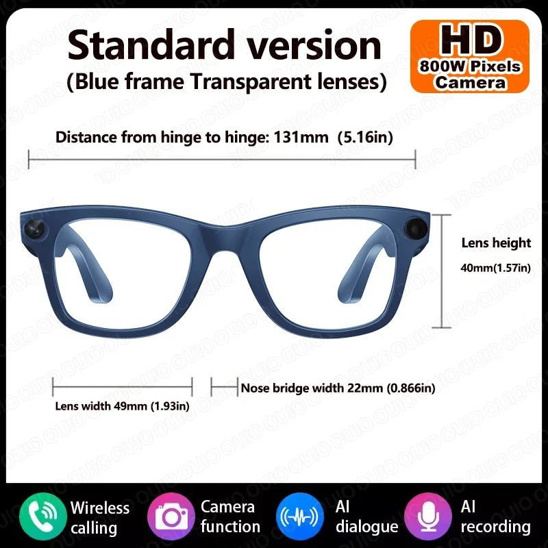 KUMI AI Smart Glasses – Polarized Bluetooth Sunglasses