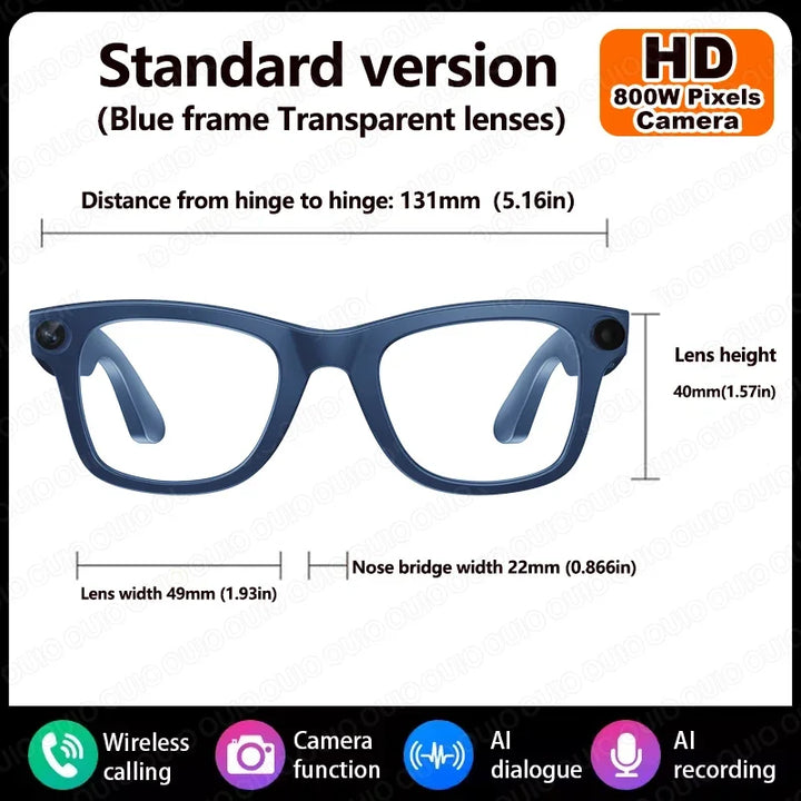 KUMI AI Smart Glasses – Polarized Bluetooth Sunglasses