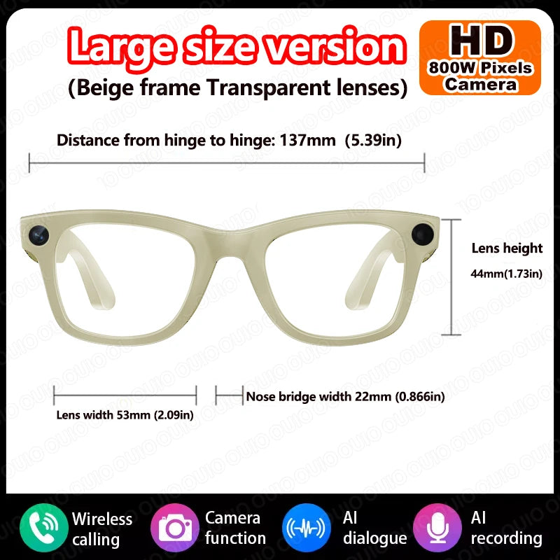 KUMI AI Smart Glasses – Polarized Bluetooth Sunglasses
