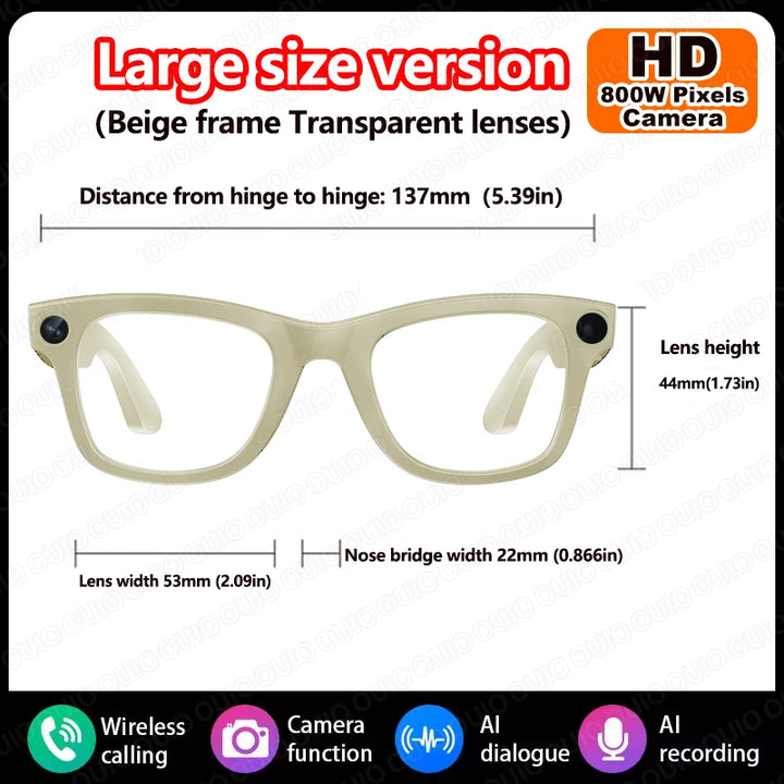 KUMI AI Smart Glasses – Polarized Bluetooth Sunglasses