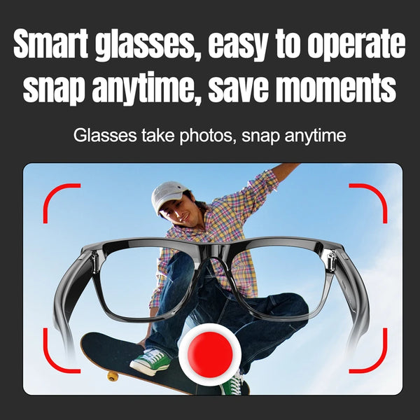 4K 800W pixel Smart AI Glasses Shooting Camera Photo Video Voice Assistant Call Translation Waterproof Bluetooth Glasses