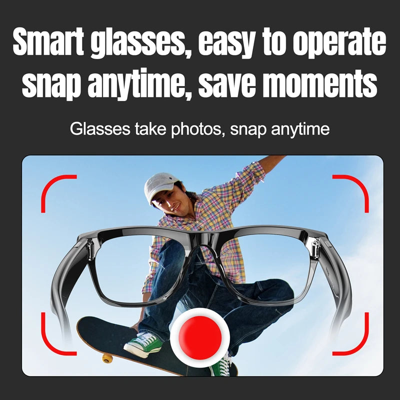 4K AI smart glasses for hands-free photo and video recording