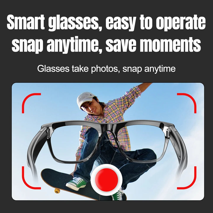 4K AI smart glasses for hands-free photo and video recording