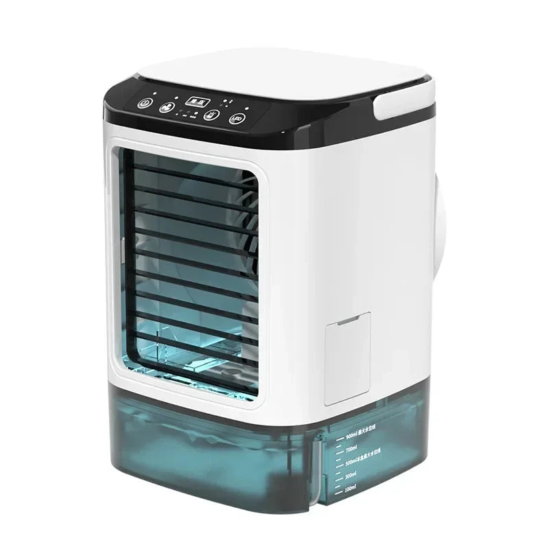 Portable Desktop Air Cooler Fan with Dual Spray & Night Light – 3-Speed Quiet Mist Fan for Home