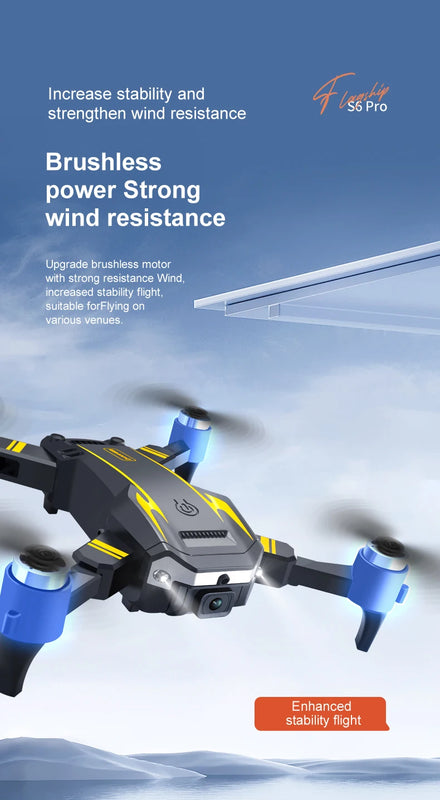 Upgrade S6 Pro 5G Drone – HD Dual Cameras & Obstacle Avoidance Quadcopter