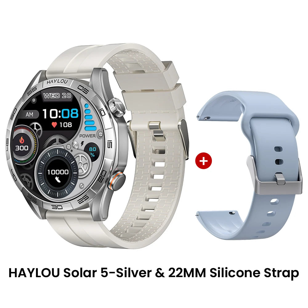 HAYLOU Solar 5 Voice Calling Smartwatch – 1.58" AMOLED, 24H Health Monitor