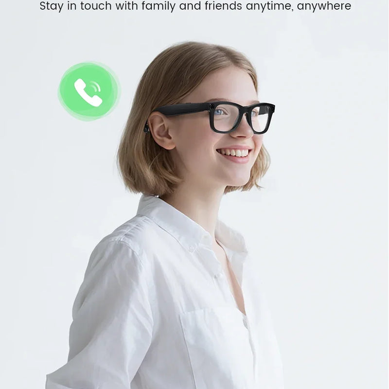 KUMI Meta V1 Smart Glasses Polarized Sunglasses Bluetooth glasses IPX4 Waterproof Open Ear Headphones AI Voice Assistant