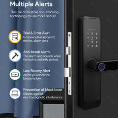 Fingerprint Lock Waterproof Wifi Remote Control Bluetooth TTLock App Card Digital Code Keyless Electronic Smart Door Lock