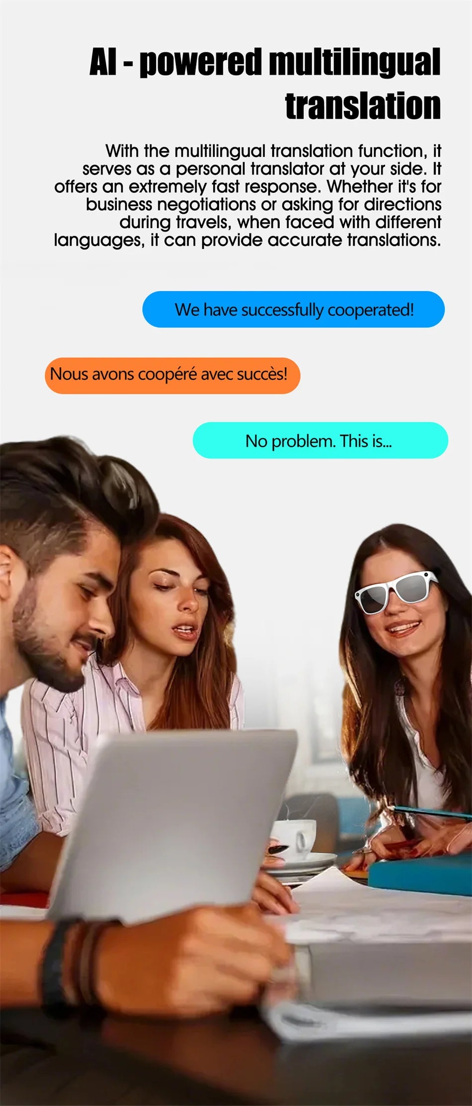 4K AI Smart Glasses with Voice Assistant & 100MP Camera