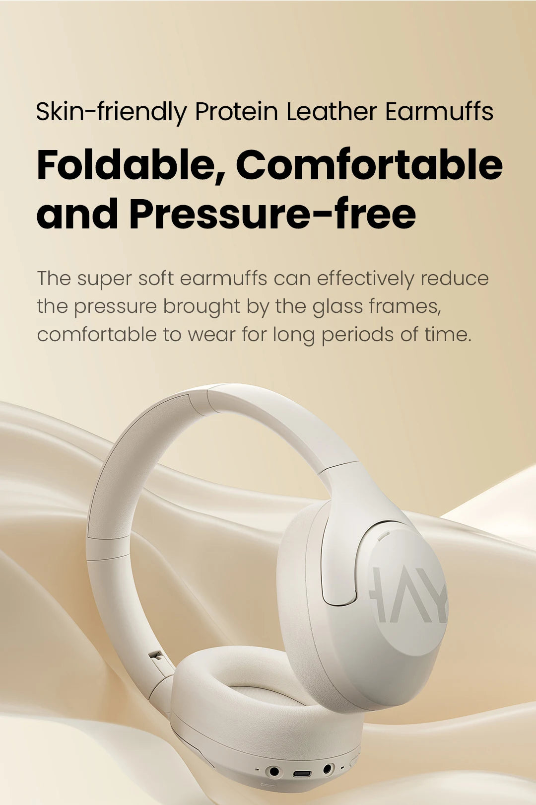 HAYLOU S30 Wireless Bluetooth 5.4 Headphones with ANC & 80H Playtime