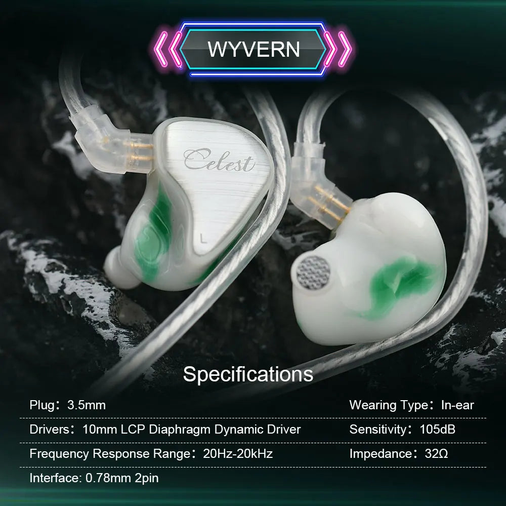 Kinera Celest Wyvern Earphone Cable with Detachable Boom Mic