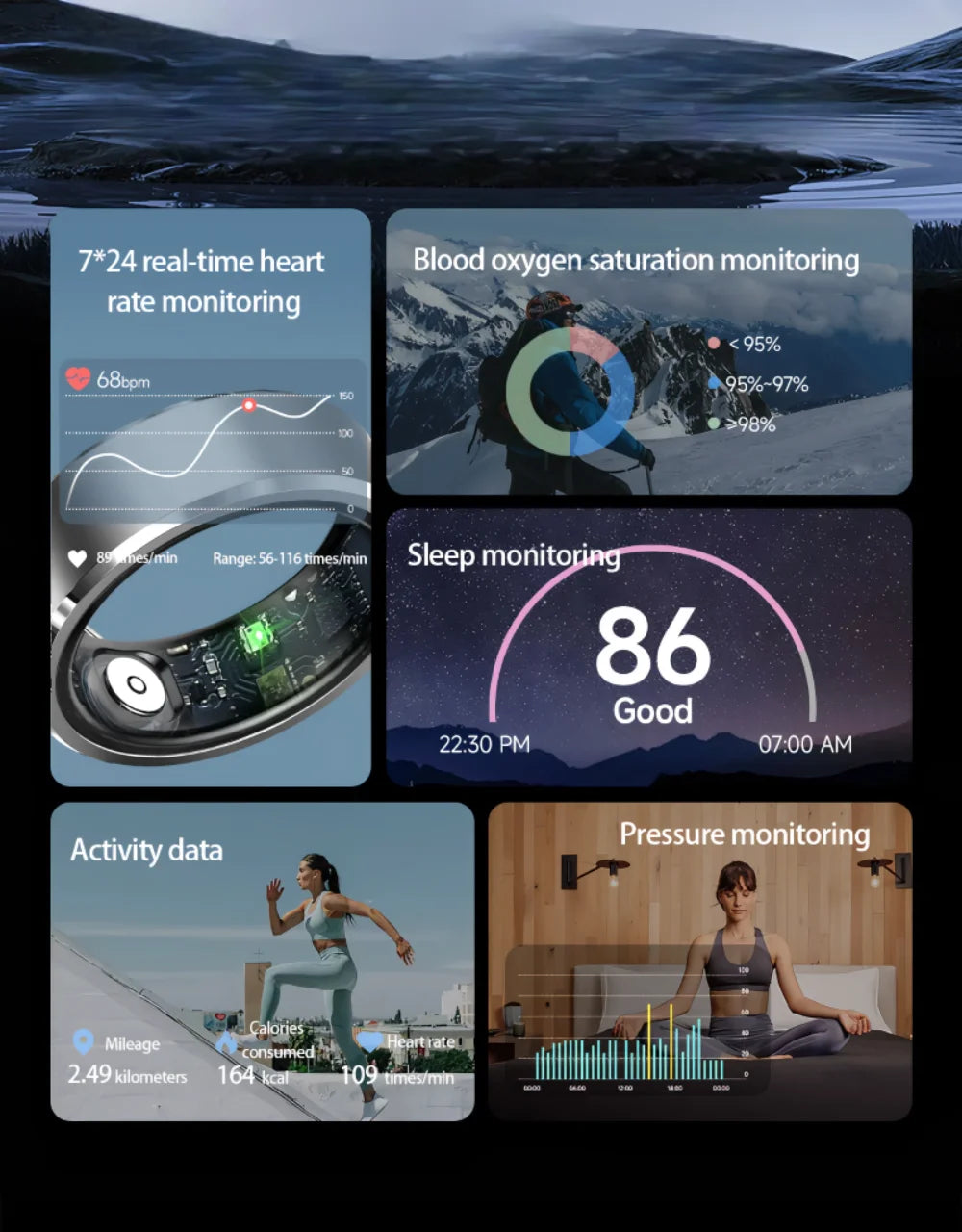 2025 R6Pro Smart Ring for Men and Women – Advanced Health and Fitness Tracker