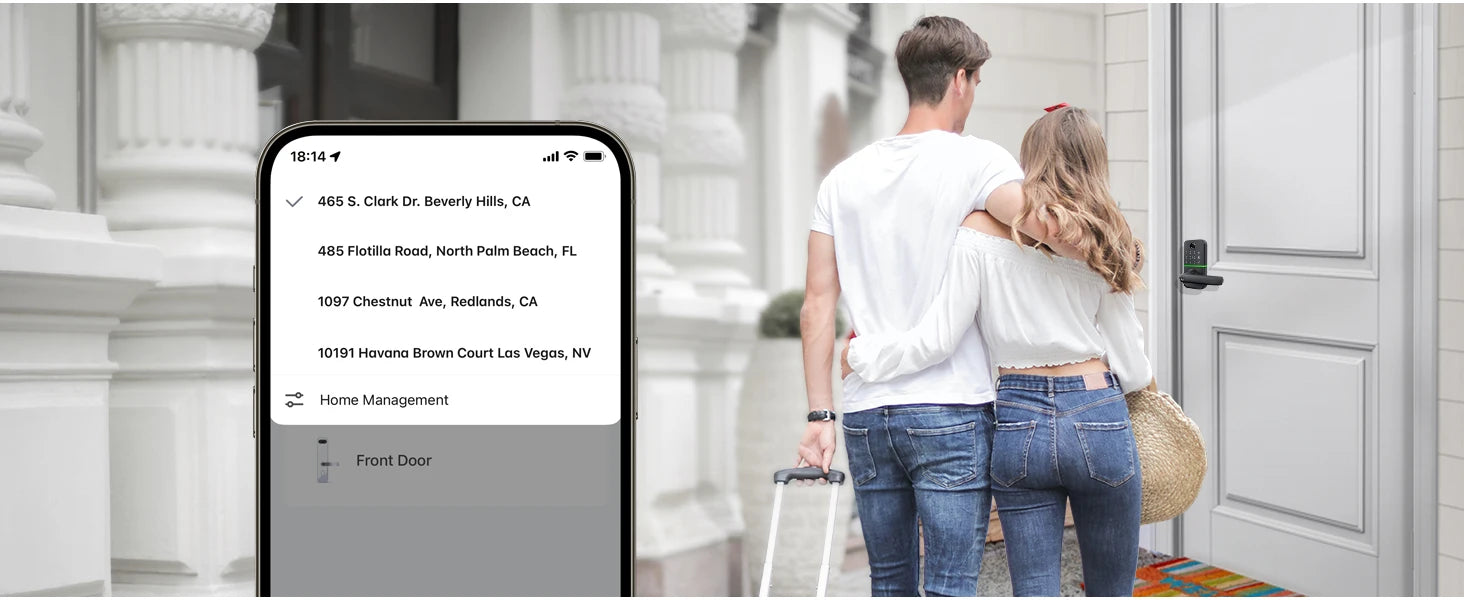 Smart Door Lock with Fingerprint Handle
