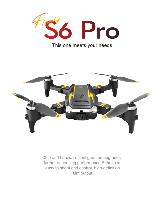 Upgrade S6 Pro 5G Drone – HD Dual Cameras & Obstacle Avoidance Quadcopter