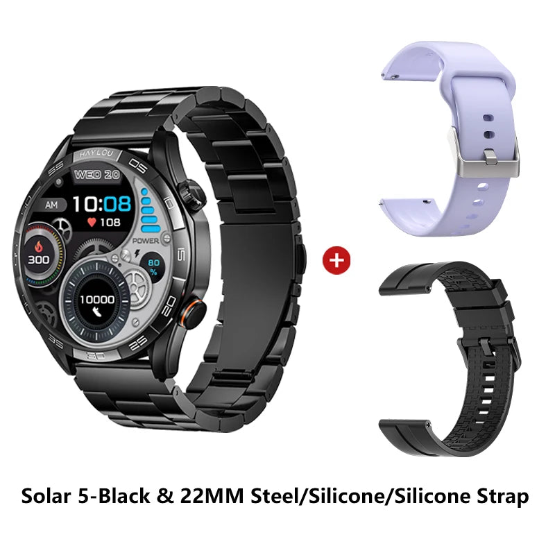 HAYLOU Solar 5 Voice Calling Smartwatch – 1.58" AMOLED, 24H Health Monitor