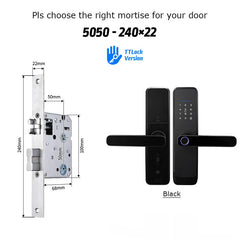 Fingerprint Lock Waterproof Wifi Remote Control Bluetooth TTLock App Card Digital Code Keyless Electronic Smart Door Lock