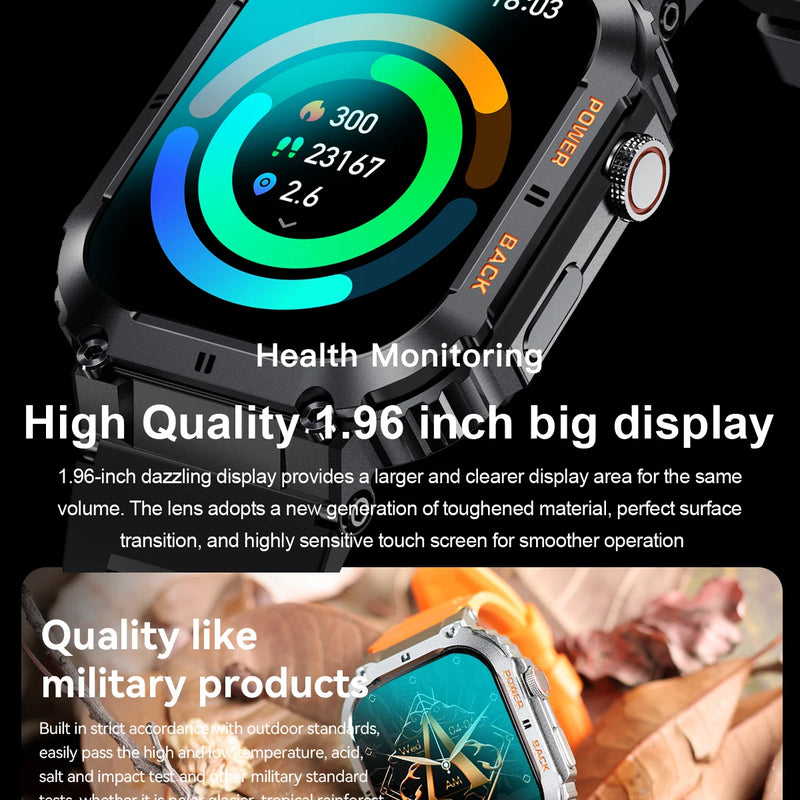 LIGE Outdoor Sports Fitness Smartwatch for Men