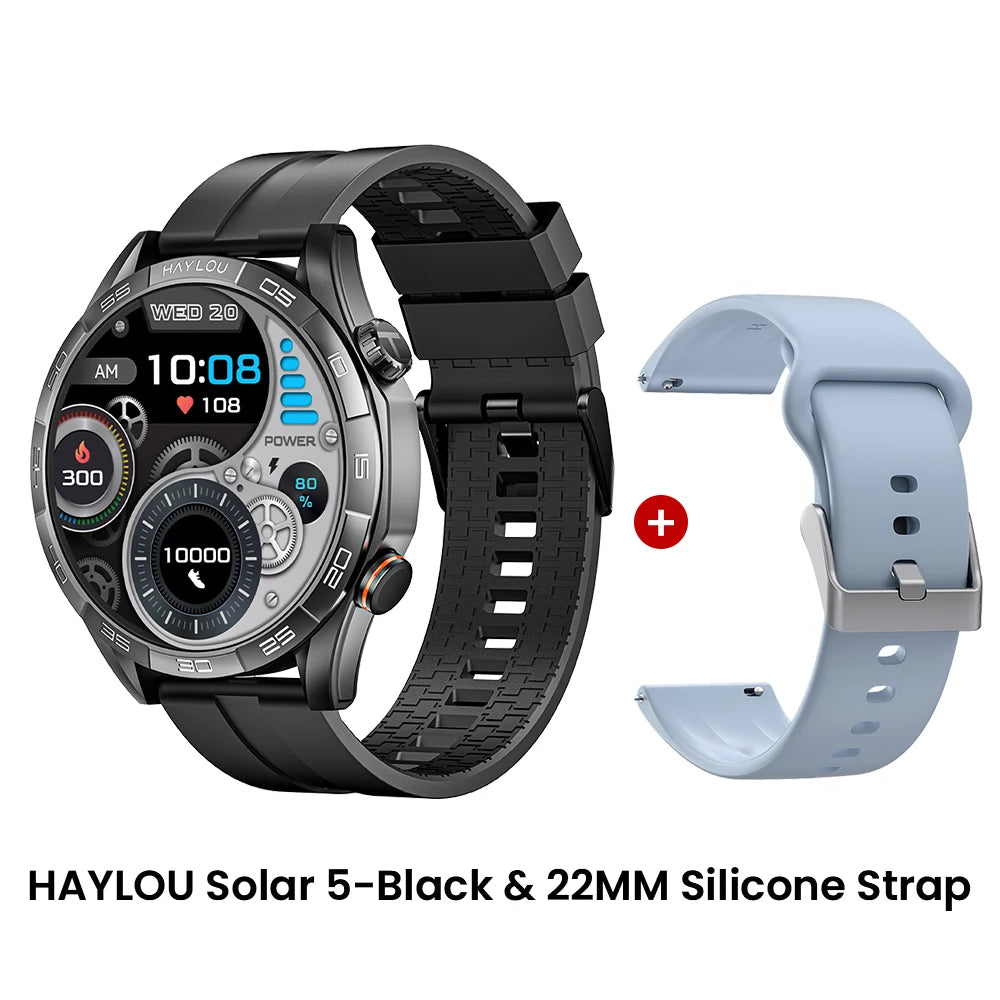 HAYLOU Solar 5 Voice Calling Smartwatch – 1.58" AMOLED, 24H Health Monitor