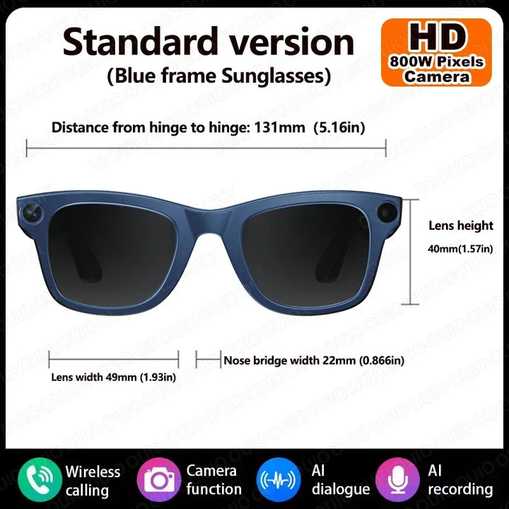 KUMI AI Smart Glasses – Polarized Bluetooth Sunglasses