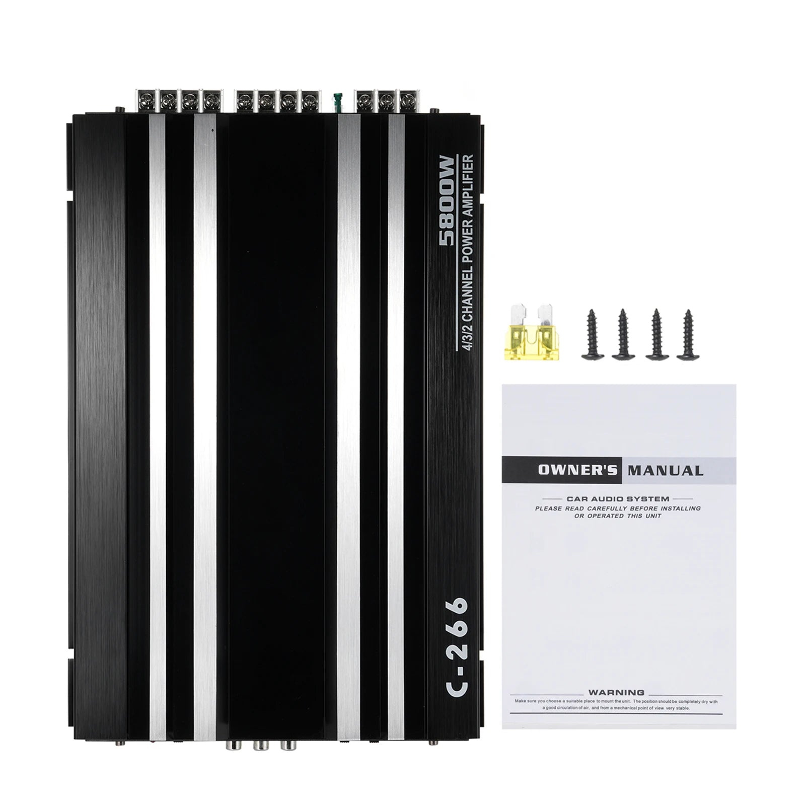 12V 4-Channel High Power Car Audio Amplifier – Aluminum Alloy