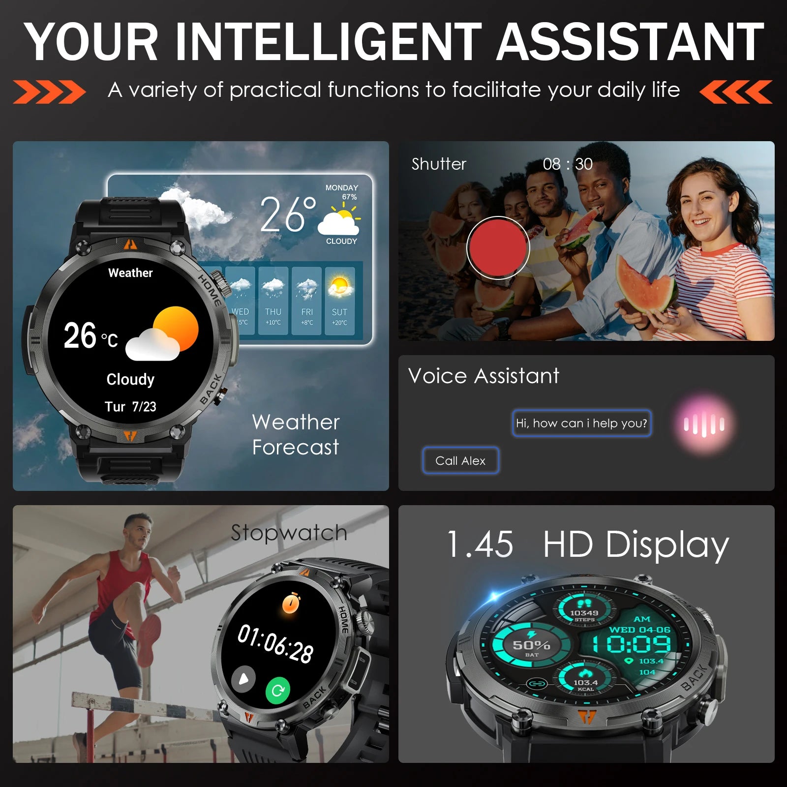 EIGIIS KE3 Bluetooth Call Smartwatch