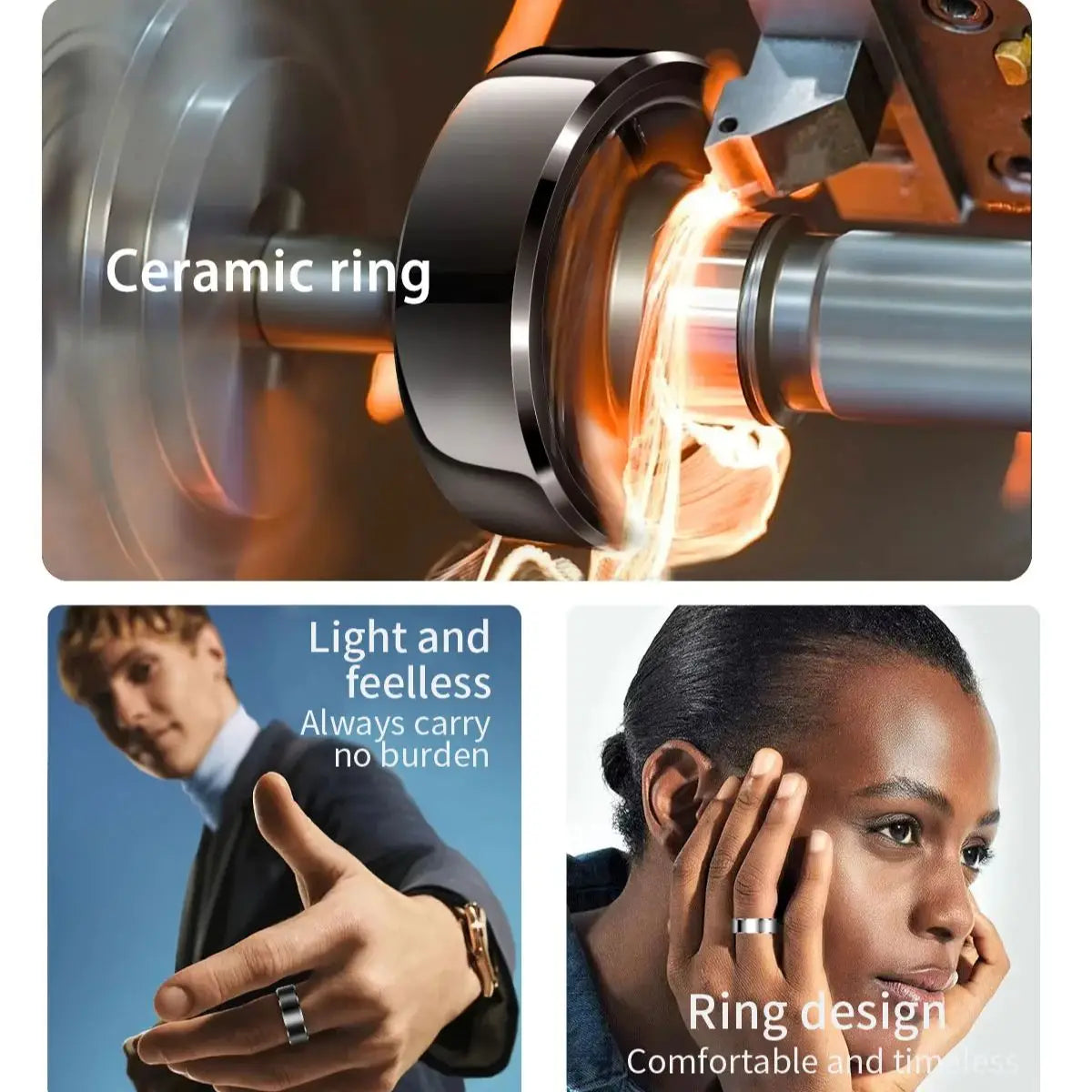 2025 R6Pro Smart Ring for Men and Women – Advanced Health and Fitness Tracker