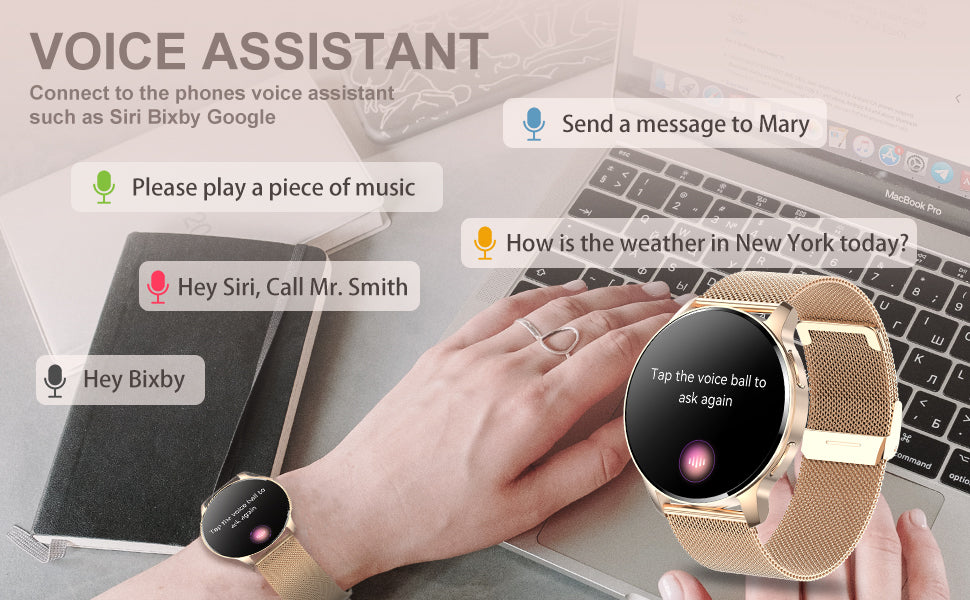 Smart Watch for Women – Call & Fitness Tracker, Waterproof, 1.32" HD