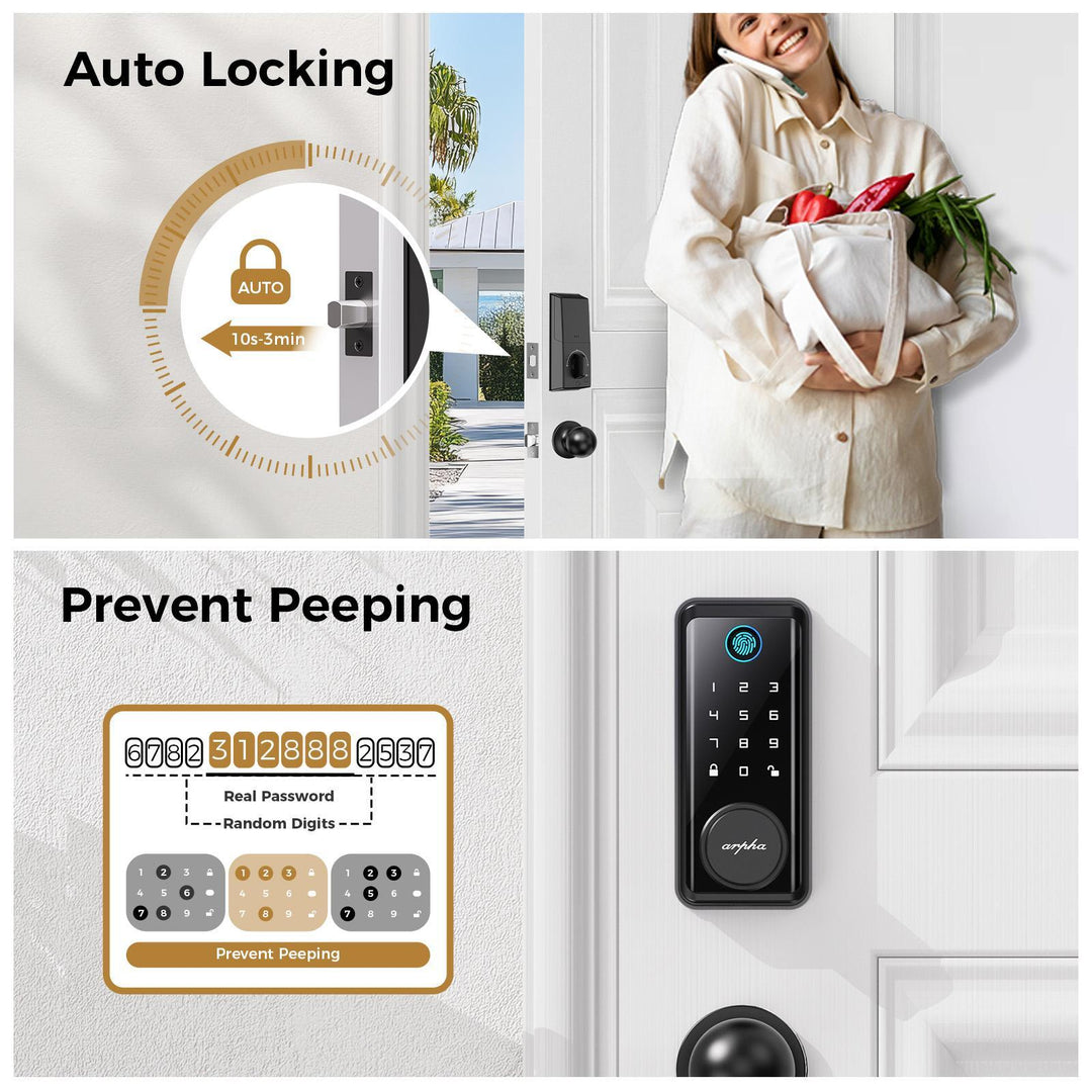 App controlled keyless door lock with keypad